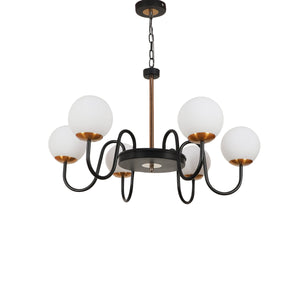 JS-VP S-358-6LP Modern Wall Lights 2xE27 Mild Steel, glass & Glass Material brown, gold & White Finish