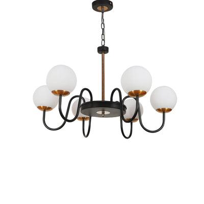 JS-VP S-358-6LP Modern Wall Lights 2xE27 Mild Steel, glass & Glass Material brown, gold & White Finish