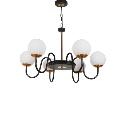 JS-VP S-358-6LP Modern Wall Lights 2xE27 Mild Steel, glass & Glass Material brown, gold & White Finish