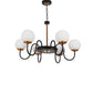JS-VP S-358-6LP Modern Wall Lights 2xE27 Mild Steel, glass & Glass Material brown, gold & White Finish