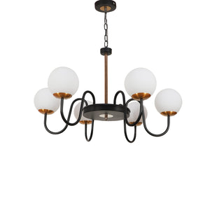 JS-VP S-358-6LP Modern Wall Lights 2xE27 Mild Steel, glass & Glass Material brown, gold & White Finish