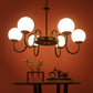 JS-VP S-358-6LP Modern Wall Lights 2xE27 Mild Steel, glass & Glass Material brown, gold & White Finish