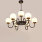 JS-VP M-206-3LP Cluster hanging Lights 3xE27 Mild Steel, Wood & Glass Material Brown & Champaign Finish