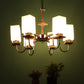 JS-VP M-206-3LP Cluster hanging Lights 3xE27 Mild Steel, Wood & Glass Material Brown & Champaign Finish