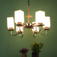 JS-VP M-206-1LP Glass Hanging Lights 1xE27 Mild Steel, Wood & Glass Material Brown & Champaign Finish