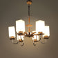JS-VP M-206-1LP Glass Hanging Lights 1xE27 Mild Steel, Wood & Glass Material Brown & Champaign Finish