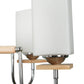 JS-VP M-206-1LP Glass Hanging Lights 1xE27 Mild Steel, Wood & Glass Material Brown & Champaign Finish