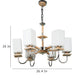 JS-VP M-206-1LP Glass Hanging Lights 1xE27 Mild Steel, Wood & Glass Material Brown & Champaign Finish