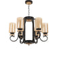 JS-VP S-361-6LP Modern Chandeliers 6xE27 Mild Steel & Glass Material Brown & Golden Finish