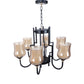 JS-VP M-214-3LP Cluster hanging Lights 3xE27 Mild Steel & Glass Material Gold & Champaign Finish