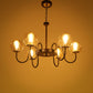 JS-VP S-372-6LP Modern Chandeliers 6xE27 Mild Steel, Creamic & Glass Material Brown,Gold & Champaign Finish