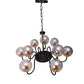 JS-VP S-372-9LP Modern Chandeliers 6xE27 Mild Steel, Creamic & Glass Material Brown,Gold & Champaign Finish