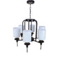 JS-VP S-366-6LP Modern Chandeliers 6xE27 Mild Steel & Glass Material Brown,Gold & White Finish