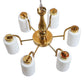 JS-VP S-311-2W Modern Wall Lights 2xE27 Mild Steel & Glass Material Chrome, Brown & White Finish