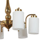 JS-VP S-311-2W Modern Wall Lights 2xE27 Mild Steel & Glass Material Chrome, Brown & White Finish