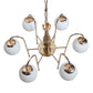 JS-VP M-18-1LP Metal Hanging Lights 1xE27 Mild Steel & Glass Material Antique, Black & White Finish