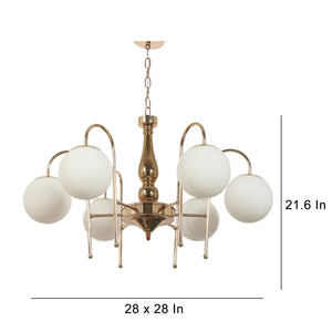 JS-VP M-222-1LP Metal Hanging Lights 1xE27 Mild Steel & Glass Material White & White Finish