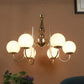 JS-VP M-216-1LP Glass Hanging Lights 1xE27 Mild Steel, Wood & Glass Material Antique, Brown & Champaign Finish