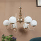 JS-VP M-216-3LP Cluster hanging Lights 3xE27 Mild Steel, Wood & Glass Material Antique, Brown & Champaign Finish