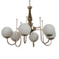 JS-VP M-216-3LP Cluster hanging Lights 3xE27 Mild Steel, Wood & Glass Material Antique, Brown & Champaign Finish