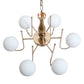 JS-VP M-216-3LP Cluster hanging Lights 3xE27 Mild Steel, Wood & Glass Material Antique, Brown & Champaign Finish
