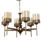 JS-VP M-216-1LP Glass Hanging Lights 1xE27 Mild Steel, Wood & Glass Material Antique, Brown & Champaign Finish