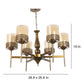 JS-VP M-216-1LP Glass Hanging Lights 1xE27 Mild Steel, Wood & Glass Material Antique, Brown & Champaign Finish