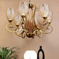 JS-VP S-319-2W Modern Wall Lights 1xE27 Mild Steel & Glass Material Antique & Champaign Finish