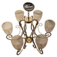 JS-VP S-320-1W Modern Wall Lights 1xE27 Mild Steel & Glass Material Antique & Champaign Finish