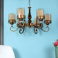 JS-VP S-320-1W Modern Wall Lights 1xE27 Mild Steel & Glass Material Antique & Champaign Finish