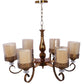 JS-VP S-320-2W Modern Wall Lights 2xE27 Mild Steel & Glass Material Antique & Champaign Finish
