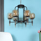 JS-VP S-320-2W Modern Wall Lights 2xE27 Mild Steel & Glass Material Antique & Champaign Finish