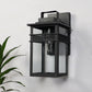 ELIANTE Black Iron Outdoor Wall Light - CRYSTAL- WL