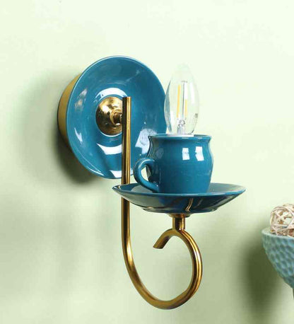 Zenith Green Iron Wall Light  | E14 holder | Included Bulb | Eliante by Jainsons Lights