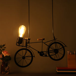Wooden Wood Hanging Light - CYCLE-HL-TYRE - Included Bulb