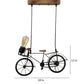 Wooden Wood Hanging Light - CYCLE-HL-TYRE - Included Bulb