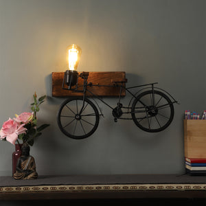 Wooden Wood Wall Light - CYCLE-WALL-TYRE - Included Bulb