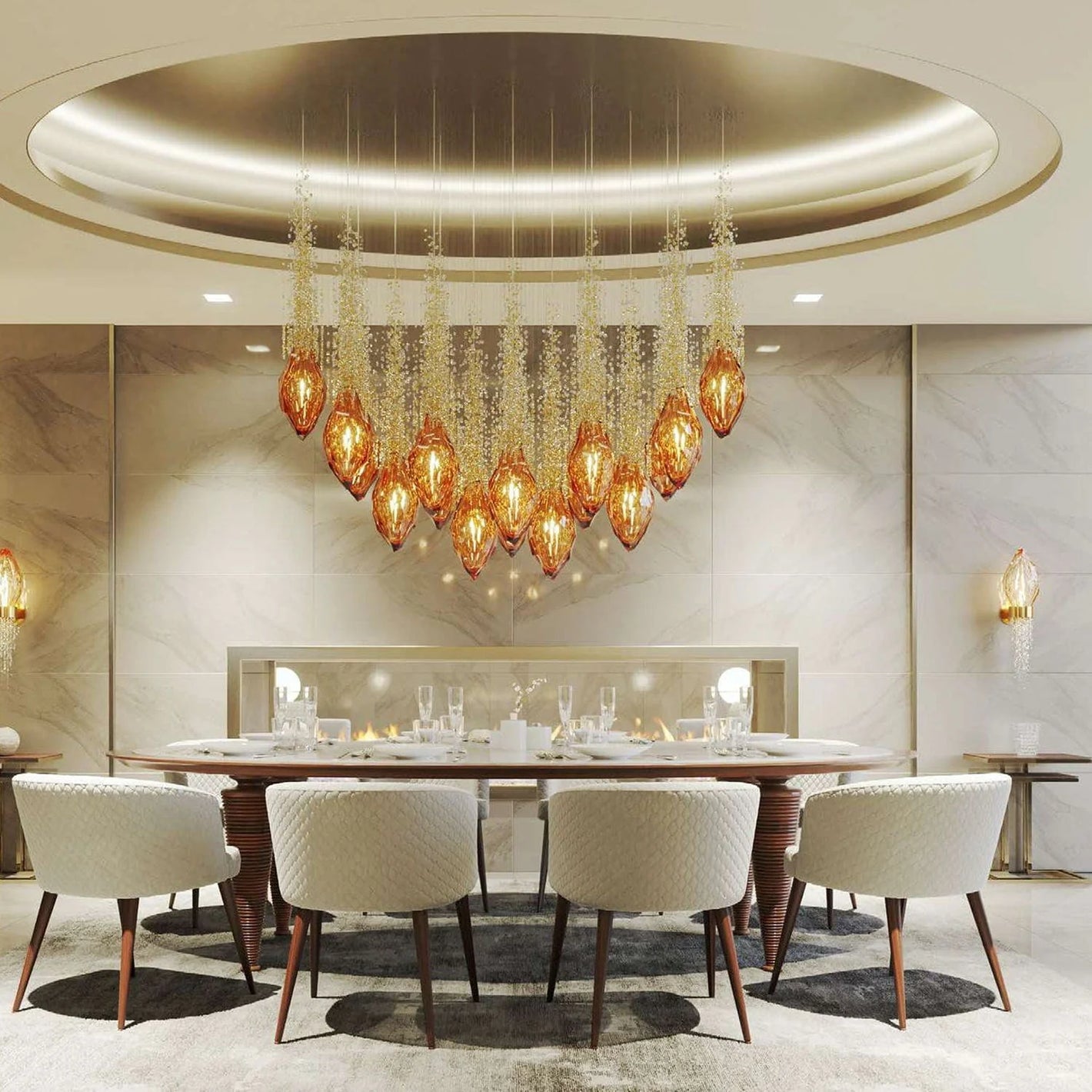 Luminara Radiance Chandelier – Contemporary Luxury Lighting for Duplex & Modern Interiors
