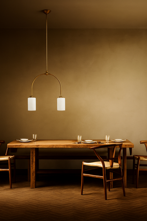 JS-TL White Marble Cylinders Modern Hanging Lights