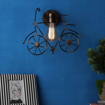 Regis Metal Novelty Wall Light (Copper Finish) | Cycle-Wall | Included Bulb | Eliante by Jainsons Lights