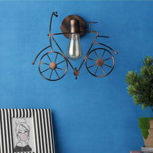 Regis Metal Novelty Wall Light (Copper Finish) | Cycle-Wall | Included Bulb | Eliante by Jainsons Lights