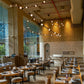 Honey Bead Wood & Glass Serpentine Chandelier – A Flowing Statement for Dining Spaces