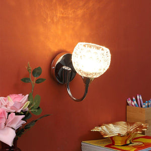 Silver Metal Wall Light - D-102-1W-LED - Included Bulb