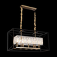 JS-SBL DF-09-055 Black & Antique Brass Rectangular Chandeliers