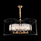JS-SBL DF-09-056 Black & Antique Brass Rectangular Chandeliers