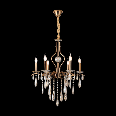 JS-SBL DF-09-058 Antique Brass Candle Arm Chandeliers