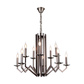 JS-SBL DF-09-059 Gunmetal Black Candle Arm Chandeliers