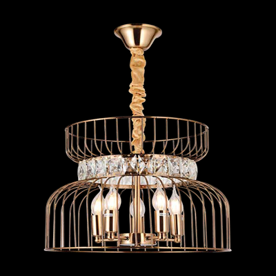 JS-SBL DF-09-065 Antique Brass Luxury Chandelier