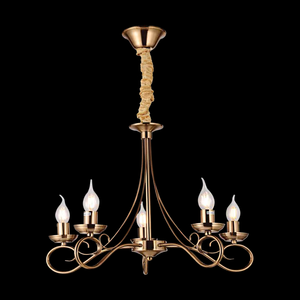 JS-SBL DF-09-071 Antique Brass Candle Arm Chandeliers