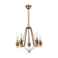 JS-SBL DF-09-072 Antique Brass Candle Arm Chandeliers